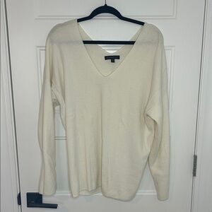 Banana Republic Off-White V-Neck Sweater